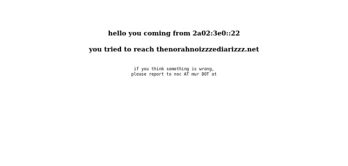 Screenshot of http://thenorahnoizzzediarizzz.net/
